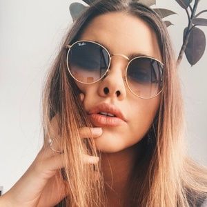 Ray ban brown/gold sunglasses